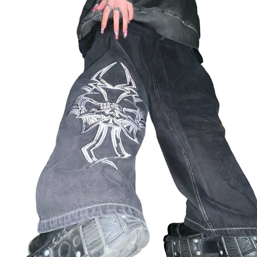 'Retro Skull' Jeans