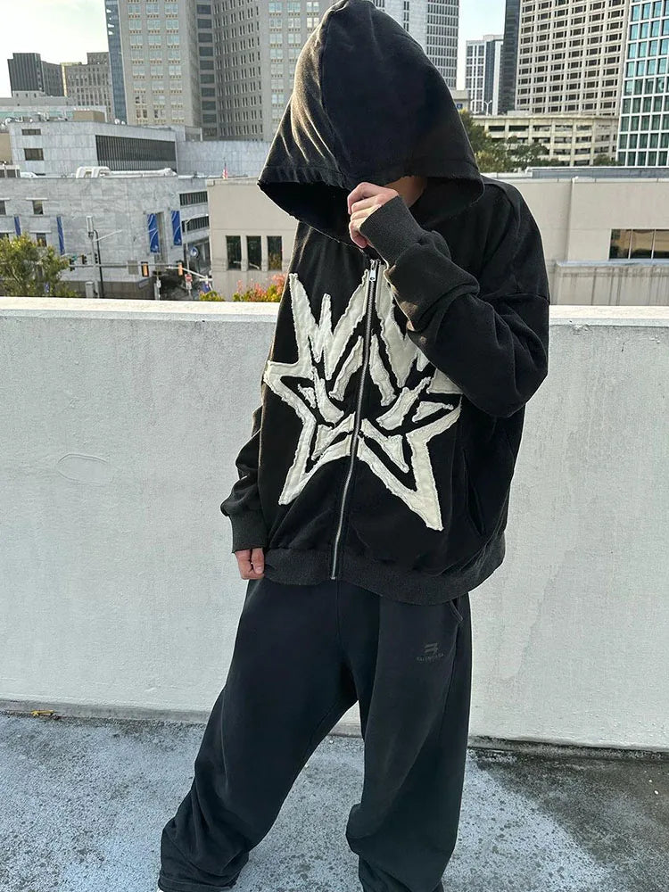 'Star' Zip-up Hoodie