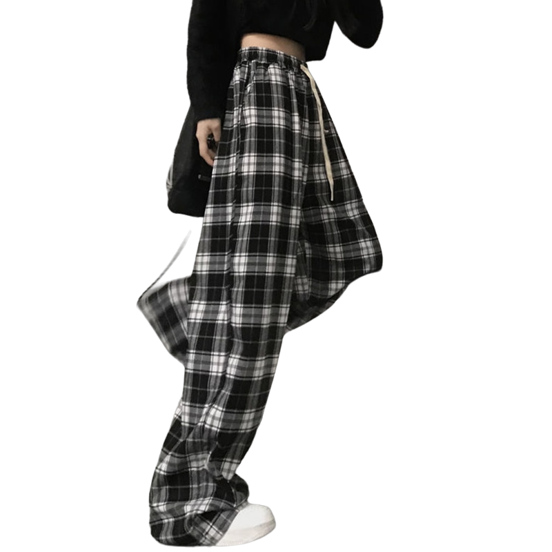 'Black & White' Curtain Pants