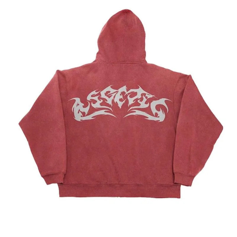 'Retro-Flame' Zip-up Hoodie