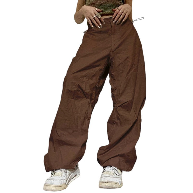 'Solid' Parachute Pants