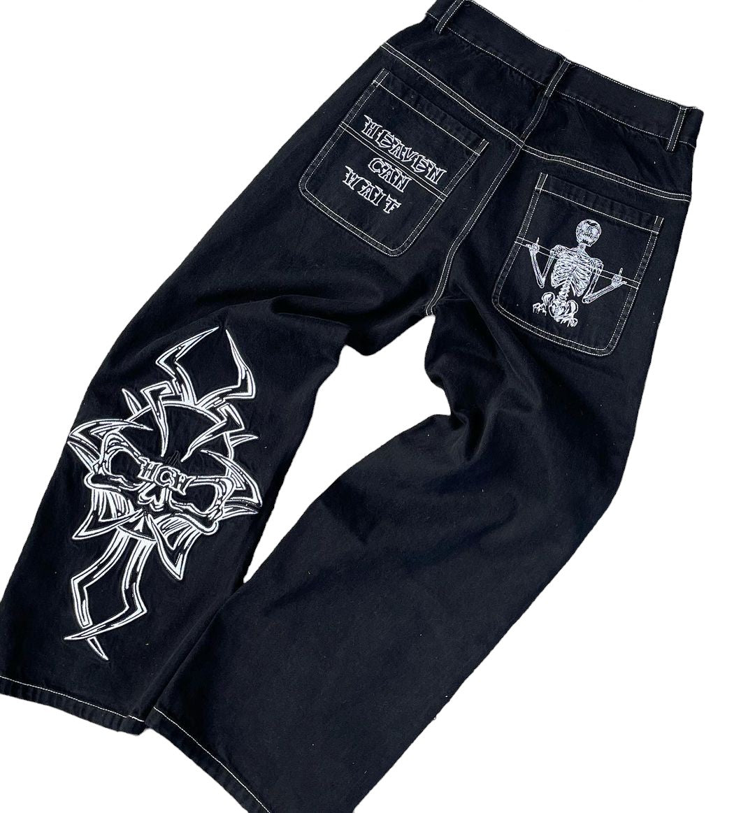 'Retro Skull' Jeans