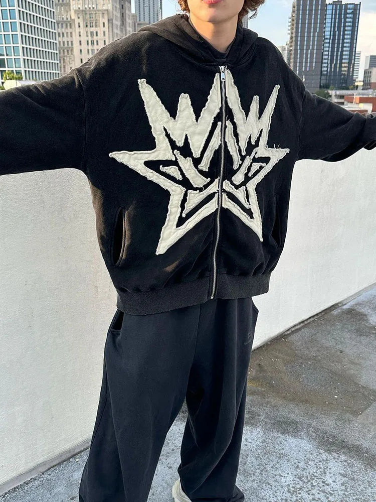 'Star' Zip-up Hoodie